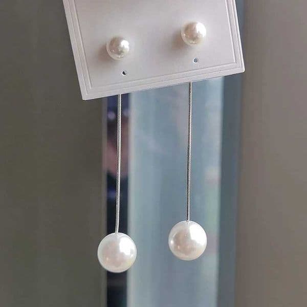 Korean Long Tassel Simulated Pearl Drop Earrings for Women Gift Bijoux Korean Jewelry OL Earrings XJ250722