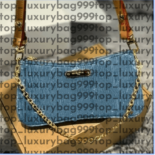 2025 New Blue Denim Cowboy desinger bag with Old Flower Chain Single Shoulder Women's Crossbody Bag Multi Layer Handbag