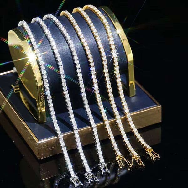 Fine Jewelry Necklace Vvs Moissanite Hiphop Tennis Chain Link GRA Certificate 100% Sterling Sier Dia Bracelet