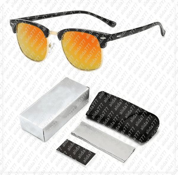HOT New luxury Oval sunglasses for men designer summer shades polarized eyeglasses black vintage oversized sun glasses of women male sunglass with box wholesale