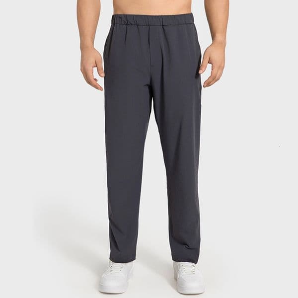 Mens Straight Leg Fitness Pants Thin Yoga Leggings Commuter Sports Workout Wear Clothes Fashion Casual High Elastic Slim Tight Trouses