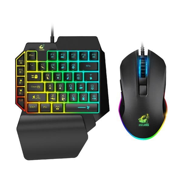 Freedom Wolf T1 Single-Handed Keyboard and Mouse Set: The Ultimate Gaming Throne with Mechanical Feel