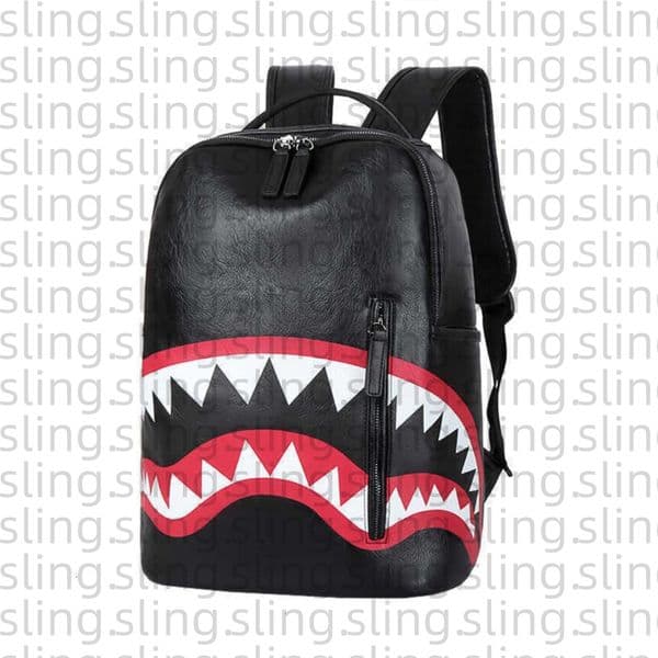 10A Shark Pattern Backpack Travel Bag FashiCheck Large Capacity Street Trend luxury bag shoulder bag handbags designer women bag