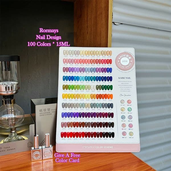 Rormays Saturated gel Polishing 100PCS Mixed Semi permanent Immersed UV LED Whitening Bright Color Nail Salon Summer Color gel 15ML Wholesale Factory Opens