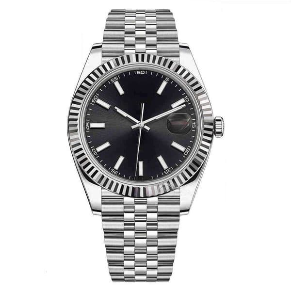 Men's 904L Steel Automatic Mechanical Watch 41mm, Waterproof 100m Luminous Date Display Dress Wristwatch, Stainless Steel Band Folding Clasp Multi-Function