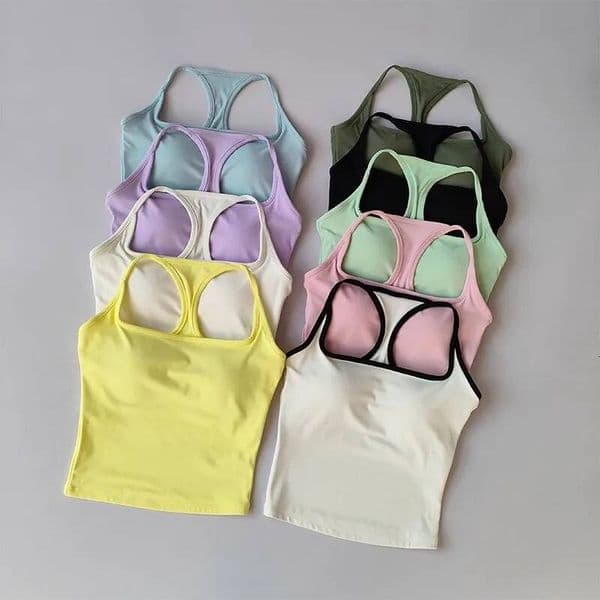 Women's Pilates Tank Top Push-Up Sports Bra Hollow Breathable Fiess Bras Gym Yoga Vest Sexy Running Tops Sportswear