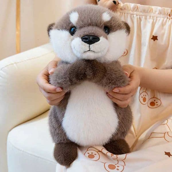 25/35CM Kawaii Otter Plush Toys Simulation Otter Stuffed Animal Pillow Baby Animal Groundhog Doll Birthday Gift Room Decoration R250721