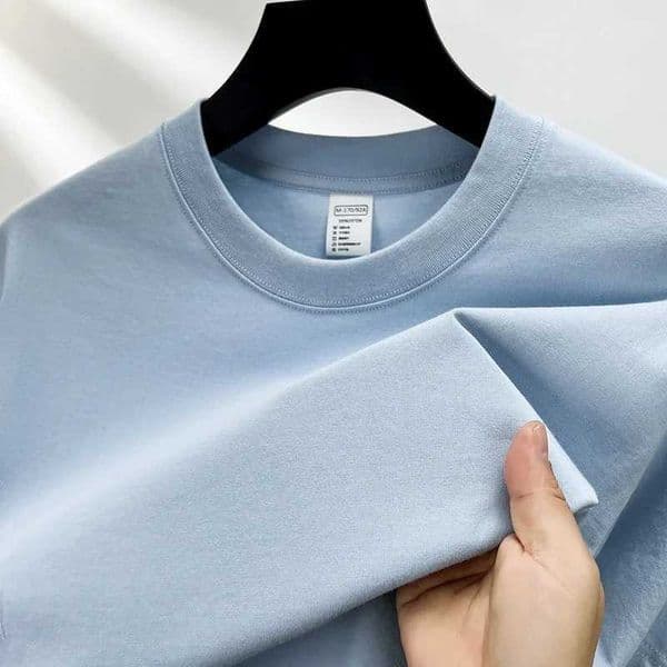 100% pure cotton summer high-end brand mens short sleeve round neck fashionable style half-sleeved breathable T-shirt W250723
