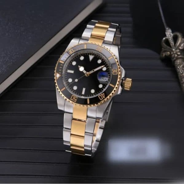 AAAAAWatches 40mm Automatic Mechanical Watch Full Stainless Steel Blue Black Ceramic Sapphire WristWatches Super luminous montre de luxe watch Gifts058