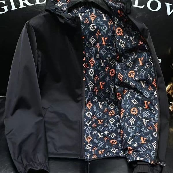 2025 luxury double-sided fashionable jacket for men casual windproof hooded jacket for winter and autumn