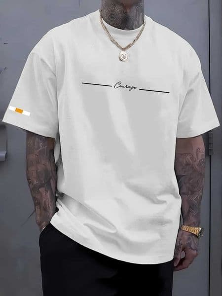 Mens Summer Short Sleeve Printed T-shirt Outdoor Trendy Polyester Fiber Top Outdoor Noble Daily Leisure T-shirt W250723