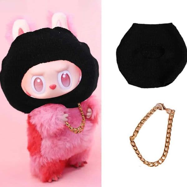 17 cm Big Pumpkin Into Energy Baby Clothes Doll Head Cover Funny Head Cover Gold Necklace Travel Style Kid Toy Gift X250723
