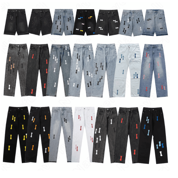 chrome designer jeans for mens baggy jeans stacked jean shorts skinny cross jeans men high quality luxury embroidery denim slim fit jeans
