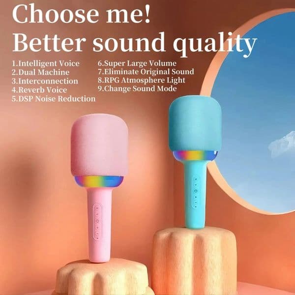 2026 New Wireless Microphone Speaker outdoor Bluetooth Portable Playback Time Easy To Use Suitable For Parties Karaoke Gift Giving Free Shipping
