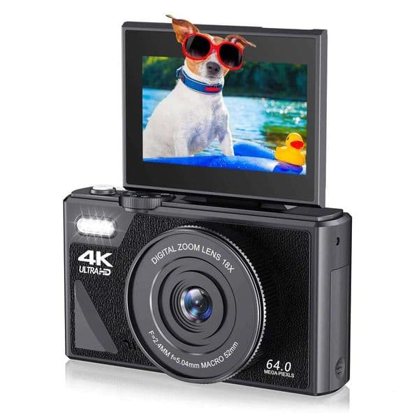 4K Photography 64Mp Wifi Video Camera For Youtube 18X Digital Zoom Auto-Focus Vlog Cameras With Flip Screen