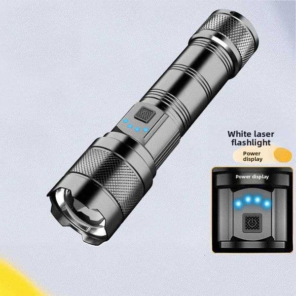 New Small Flashlight White Laser Long Range Strong Light Flashlight Aluminum Alloy Detachable Battery Portable Flashlight Z250722