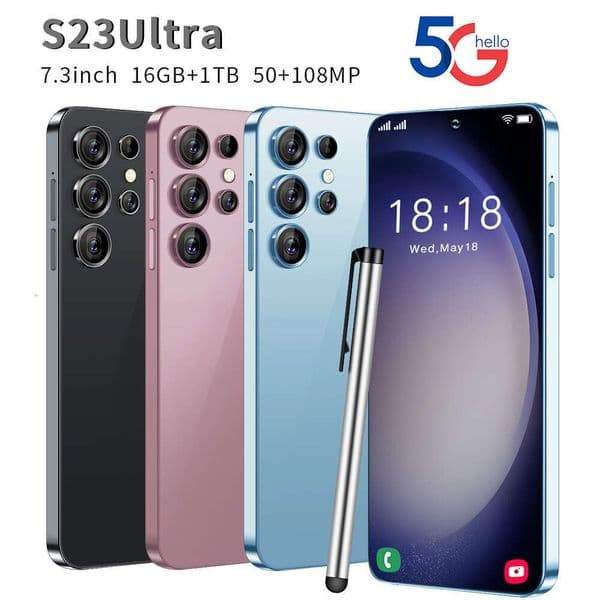 4G Smartphone S23Ultra5G3+64 Large Screen 6.8inch OTG Fast Charge