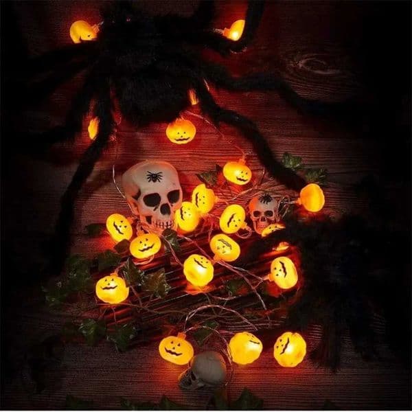 2025 1PC 1.5M 10LED/3M 20LED Halloween Pumpkin Lantern Battery Box Light String excluding battery used for party autumn decoration X2507241