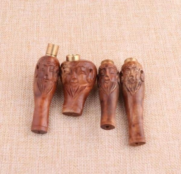 Smoking Pipes Mashi Mushouxing Creative Sculpture Removable Solid Wood Tobacco Tool 8mm High