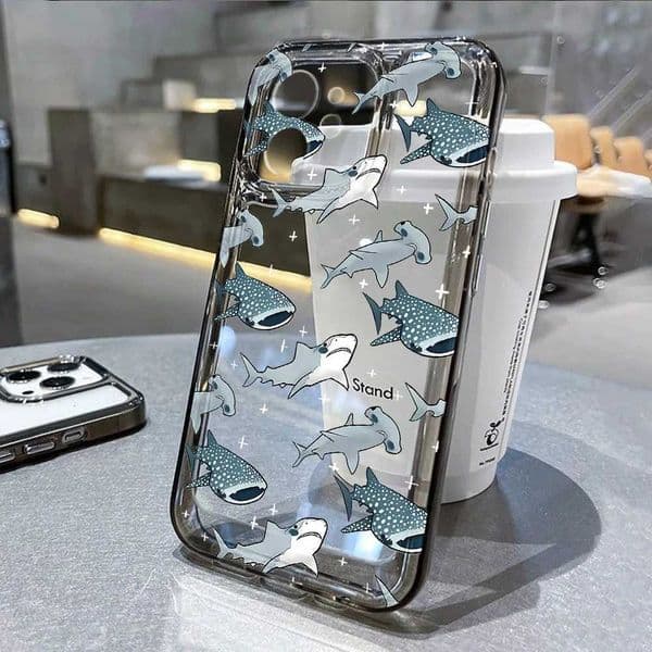 Ocean Animals Shark Dolphin Fish Clear Phone Case For iPhone 11 15 13 12 14 16 Pro Max X XR XS 7 8 Plus SE Soft Silicone Cover Z250723