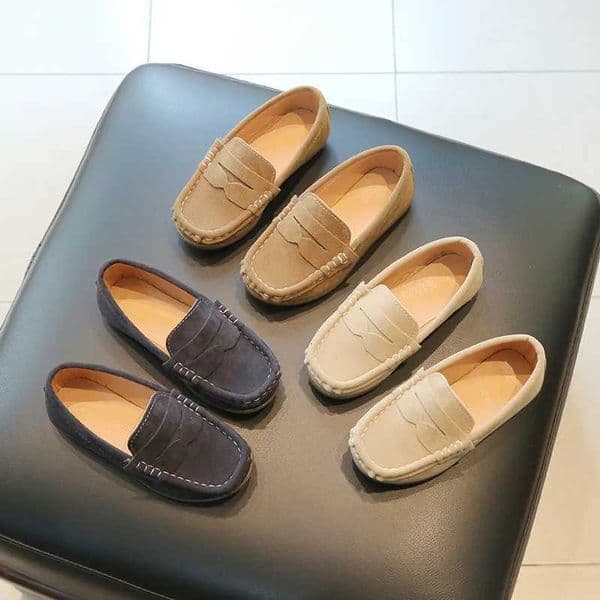 Childrens Flats Suede Leather Casual Shoes Spring Autumn New Solid Slip on Boys Shoes Kids Loafers Girls Dress Par Shoes XJ250724