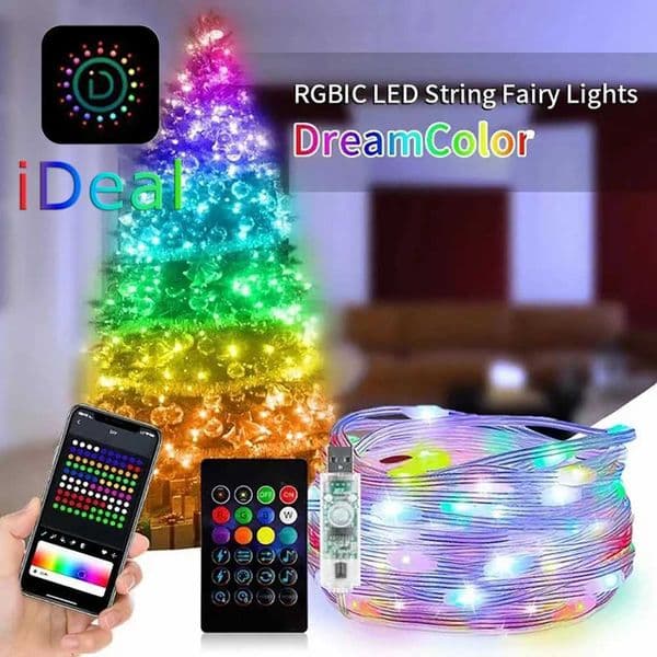 LED Christmas Outdoor Decorative Strip Light Strip With RGB IC Ideal Bluetooth APP Control WS2812B LED Fairy Tale Light String X250724