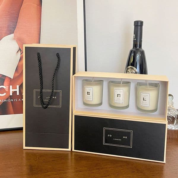 Aromatherapy candle freesia wind chime solid perfume durable fragrance smokeless scented candle home bedroom gift box packaging