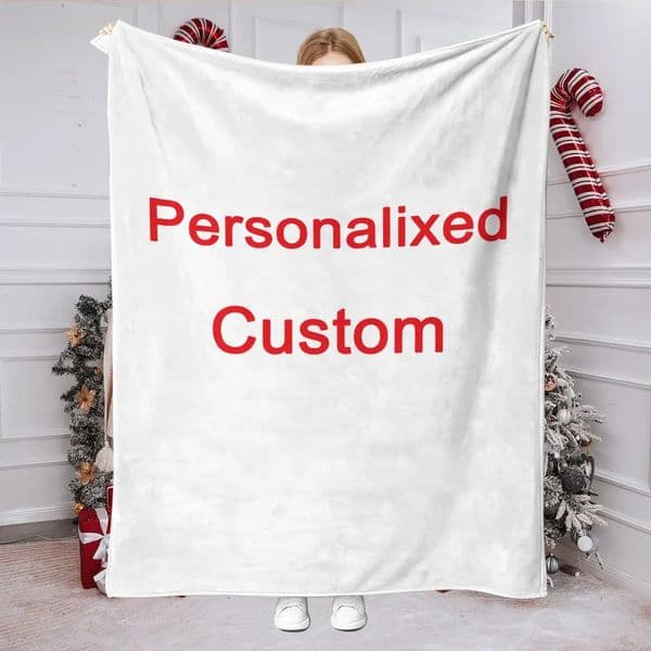 1 Piece of Customized Personalized Blanket Upload Pictures DIY Flannel Blanket C ustomizedW armP osS ofta ndW armS uitablef orS ofaB edO 250721