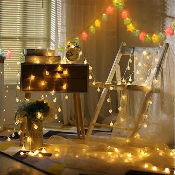 Holiday Light Chain Ball LED String Lighting 10M 20M 220v Lamp Bulb Light String Waterproof Outdoor Wedding Christmas Led String X2507241