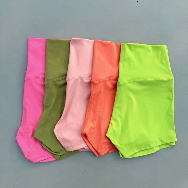 Solid Color Tight Women Fitness Sport Short High Waist Yoga Short Legging Squatting Proof Comprehensive Training Jog Athletic XJ250724
