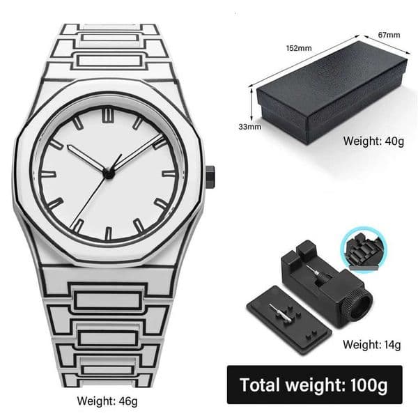 1142-14 Creative Fashion Sports and Leisure Style Lightweight Waterproof Sketching Quartz Watch for Men and Women W250724