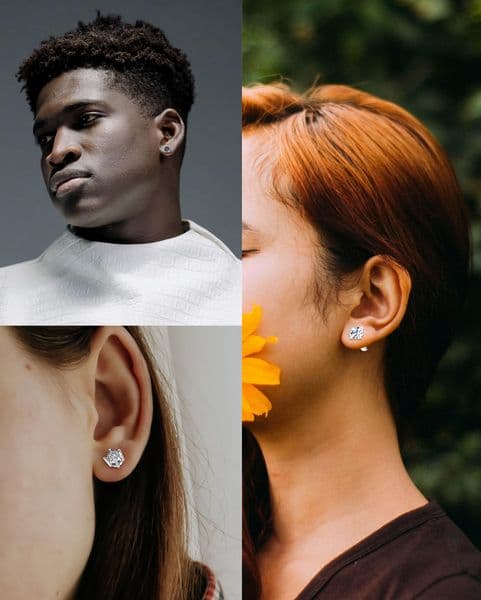 12 Pairs Stainless Steel Stud Earrings Cubic Zirconia Cartilage Barbell Earring Set for Men Women quantity 8mm OED35-B12