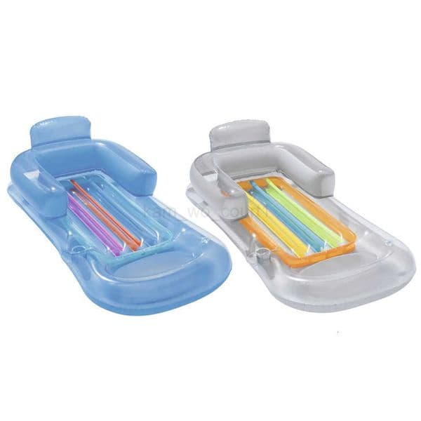 Floating Inflatable Chair With Handrail Swim Ring Water Air Mattresses Cup Hole Backrest Environmentally for Pool Party Supplies M250725