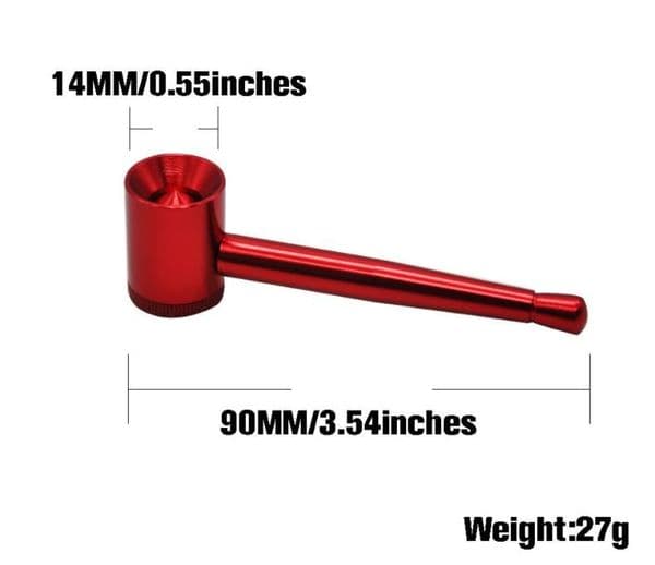 Smoking Pipes Metal aluminum alloy pipe, portable hammer, small cigarette holder, mini metal pipe, small metal pipe.