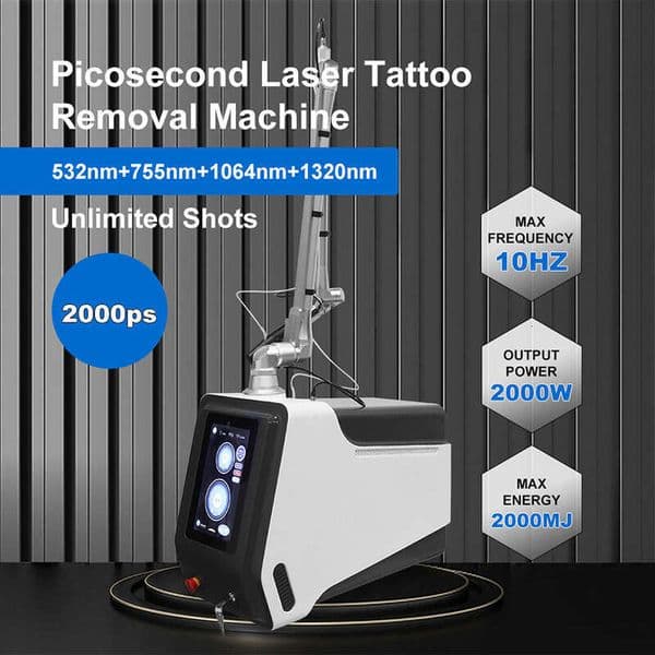 Desktop Picosecond Laser Tattoo Removal Device 755Nm 532Nm 1064Nm Eyebrow Removal Tattoo Removal Nd Yag Laser Machine For Beauty Salo