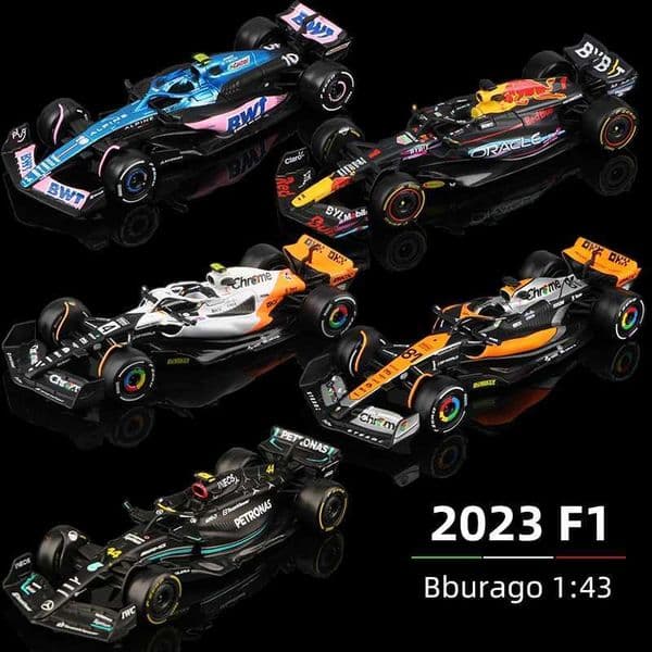 Bburago 1 43 2023 F1 Model RB19 W14 SF23 C43 A523 AMR23 Racing Alloy Car Toy Red Bull Mercedes Alfa Romeo Apline Z250724