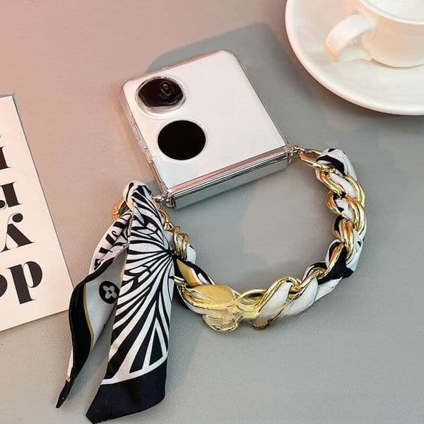 Suitable Huawei Phone Silk Scarf High-End Silicone Transparent Shockproof Pocket 2 Protective Case For Women