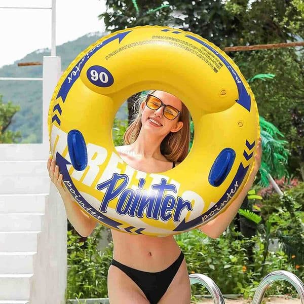 Adult Swimming Circle Women Swimming Float Ring Girls Inflatable Water Seat Circle Beach Swim Ring Thickened Cute Waist Float Ring M250725
