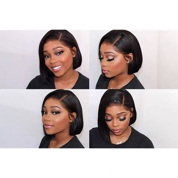 10A 100% real hair 13*4 Large Lace Bob Real Human Hair Wig