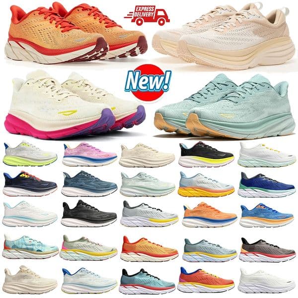 Bondi 9 Designer Hokasneakers men Casual Shoes Bondi 8 Clifton 9 Sports Harbor Mist Black White yellow Carbon X 2 Free People Designer Athletic Clifton 8 Men Womens