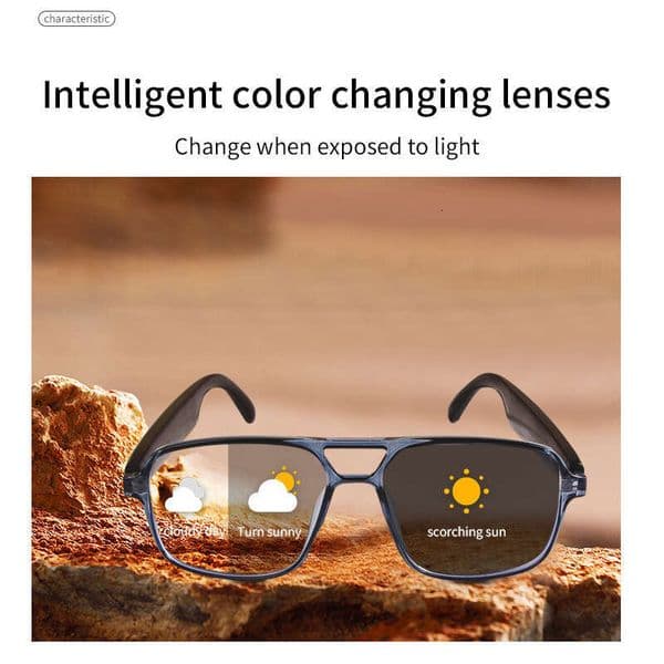 Smart GS10 Bluetooth Glasses Dual Beam Color Changing Lenses Music Playback Call UV Protection