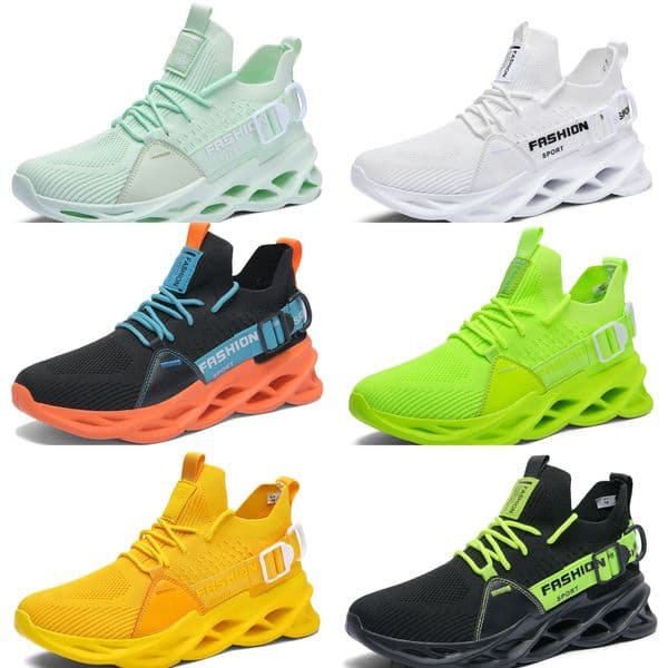 2025 Free shipping designer running shoes mens womens triple white yellow outdoor sports running shoes sports shoes size eur 36-46