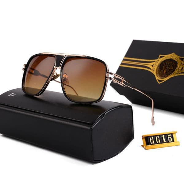 Designer luxury fashion retro style sunglasses polarizing big frame personality driving memory metal frame fashion women men's party travel Retro seaside holiday