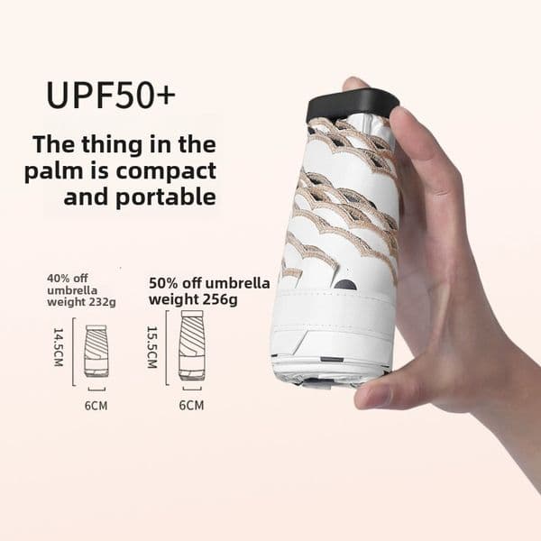 Mini High Appearance Female Compact Portable Dual-use for Sun and Rain Folding 40% off Sunshade Umbrella UV Protection