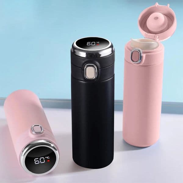 420ml Stainless Steel Smart Thermos Bottle Smart LED Temperature Display Thermal Mug Leak-proof Vacuum Flask taza termica 250725BJ