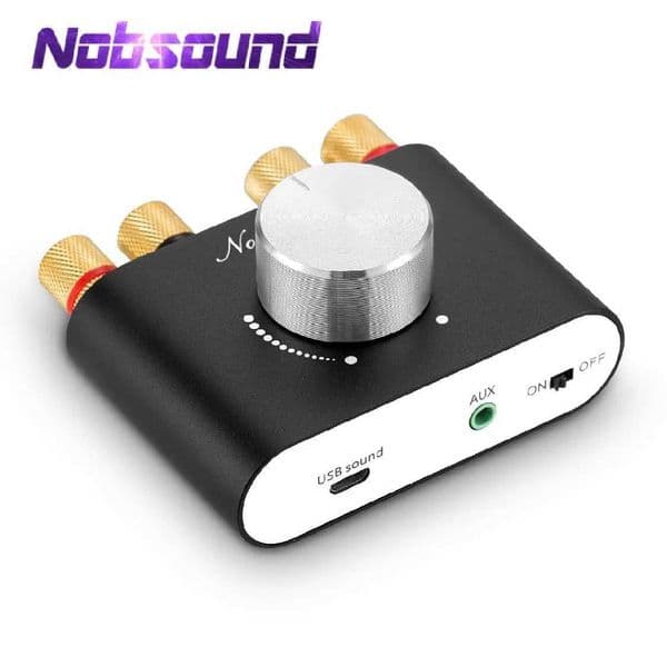 Nobsound Mini Bluetooth 5.0 TPA3116 Digital Amplifier Hifi Stereo Audio Receiver Power Amp 50W+50W Car Sound Amplifiers X250726