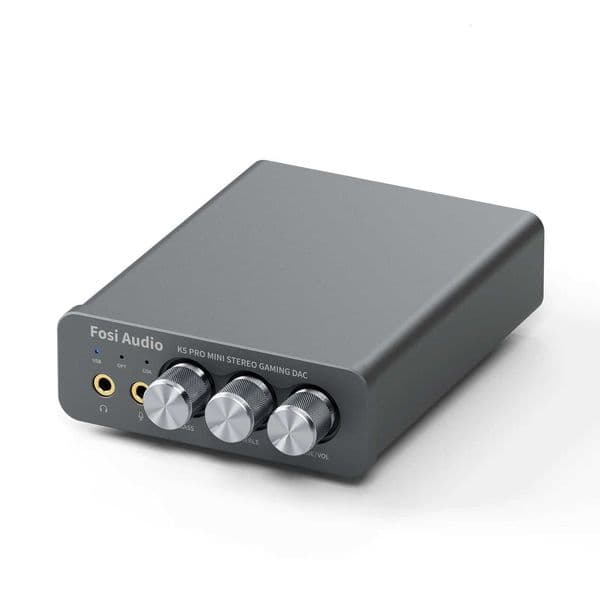 Fosi Audio K5 PRO USB Gaming DAC With Microphone Headphone Amplifier Mini Audio DAC for Desktop Powered Active Speakers X250726