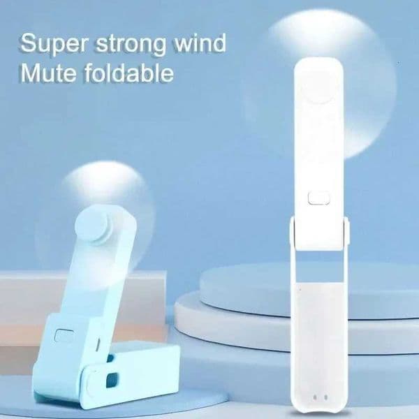 1pc Mini Portable Fold Fan Charging Household Electrical Appliances Desktop Electric Small Air Cooler R250725