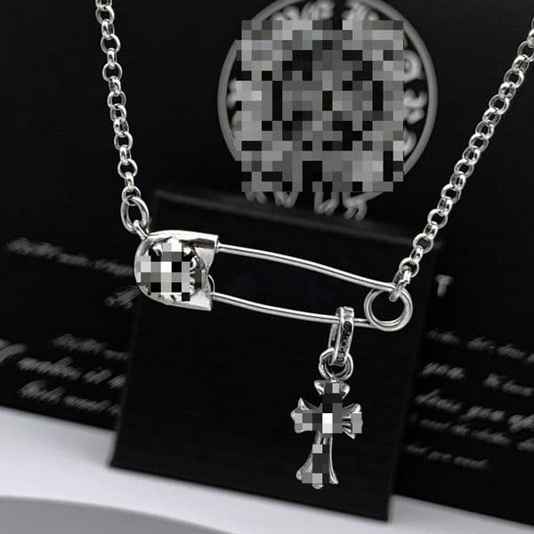 Pendant Necklaces Personalized Retro Cross Small Pin Electroplated Necklace Men and Women Couple Neck Chain Collarbone Chain