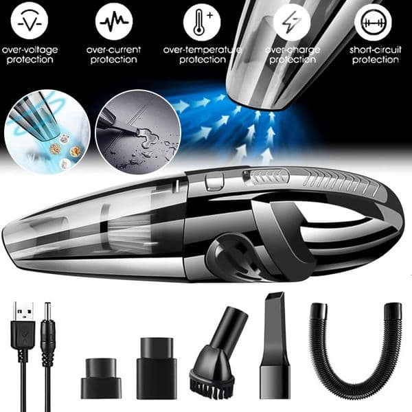 Portable Mini Wireless Car Vacuum Cleaner Dual Use for Home and Car Cleaner Handheld Wet Dry Auto Cleaning Machine 250721